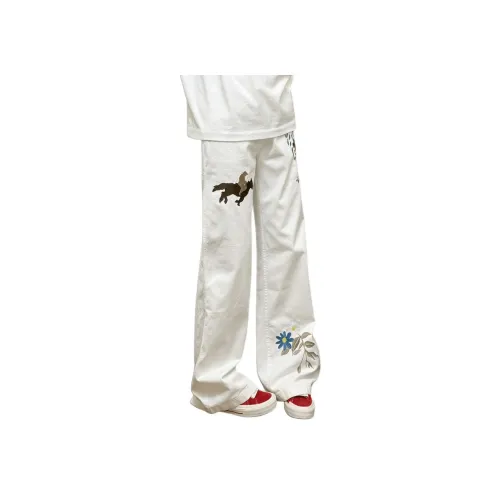 XUJIA Белые Унисекс Джинсы