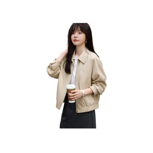 Mo Han Yi Mei Куртки Пальто Женские Светло-Желтые