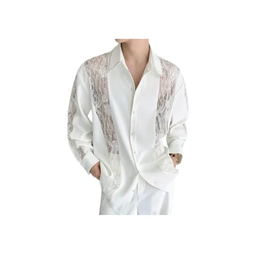 CTIDESTRAW Белый Мужская Рубашка