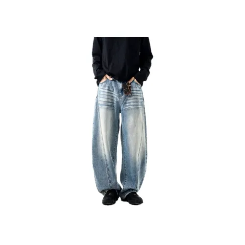 GROOL Джинсы Унисекс Ностальгический Синий