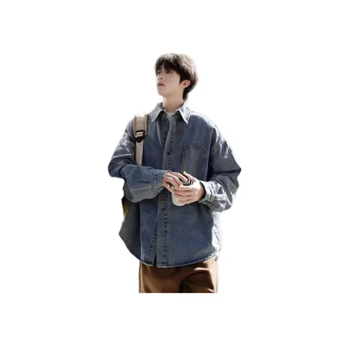 MORii Синий Унисекс Рубашки