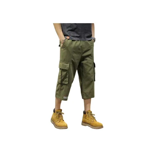 QIANJINNIU Армейский зеленый Унисекс Шорты карго