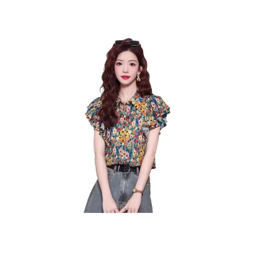 La Chapelle Летняя рубашка с оборкой на рукаве женская