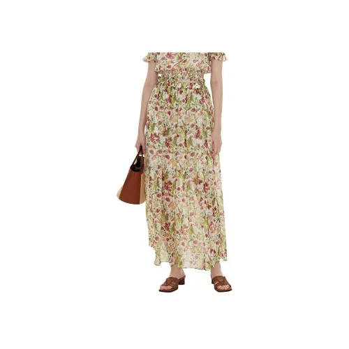 Caroline FW24 Повседневная длинная юбка женская с красными цветами