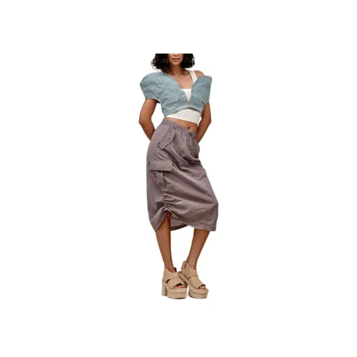 UGG SS25 Повседневный Длинный Юбка Женские Сладкий Сливовый Цвет