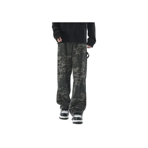 FOREST LIBRARY Камуфляж Унисекс Джинсы