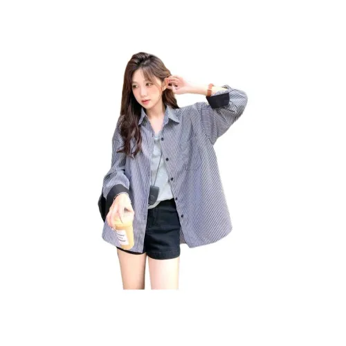 MUCCHIC Blue Women's Shirts MUCCHIC Синий Женские Рубашки