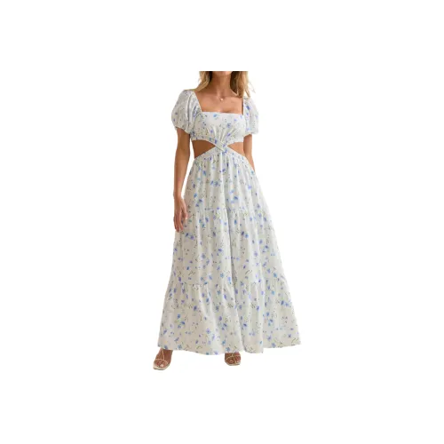 ALTAR'D STATE Rosie Floral Maxi Dress Короткий рукав Платье Женское