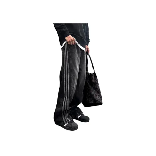 KUXIANSENWENYI Черные Унисекс Джинсы