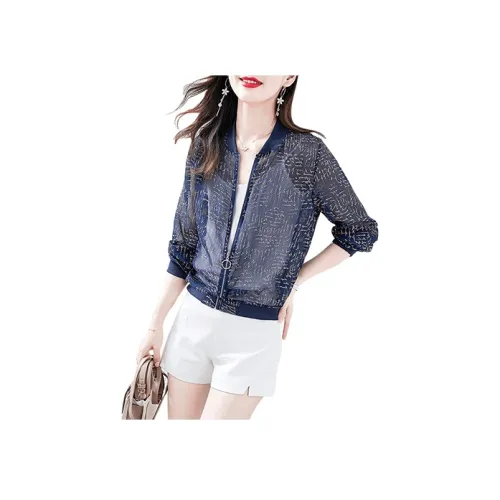 Cypress House Бейсбольная куртка Женская Темно-синий