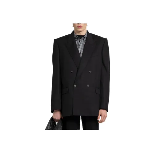 Balenciaga SS24 Бизнес Костюм Пальто Стандартный крой Женское Черное