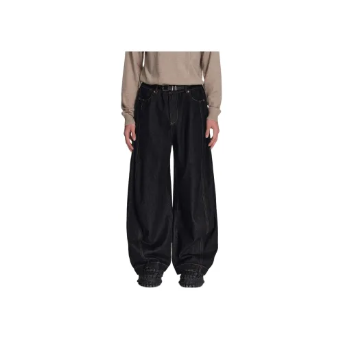 PCLP 2025 Spring/Summer Черные Унисекс Джинсы