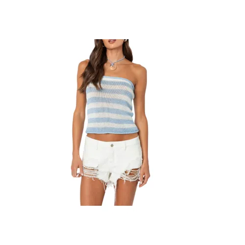 Edikted Nox Полосатый Вязаный Топ-трубка Без бретелей Топ Женский