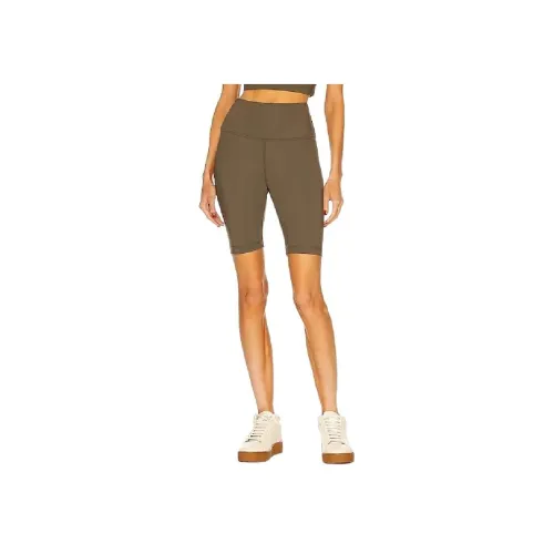 WARDROBE.NYC Зеленые Женские Спортивные Шорты