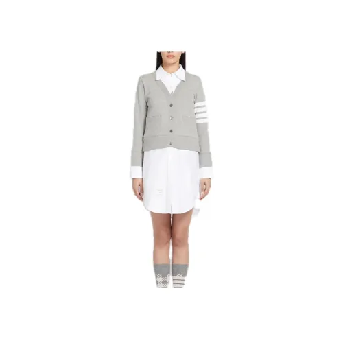 THOM BROWNE Светло-серый Женские Длинные Платья с Рукавами