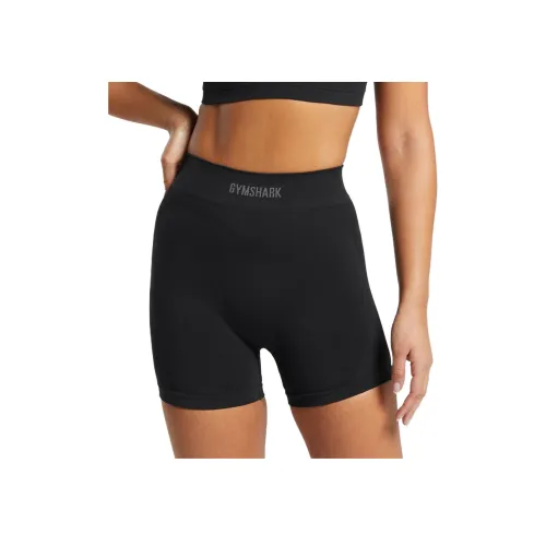 GYMSHARK Бесшовные боксерские шорты спортивные женские черные