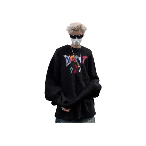 MARTHENAUT Черный Разрисованный Буква Унисекс Трикотаж