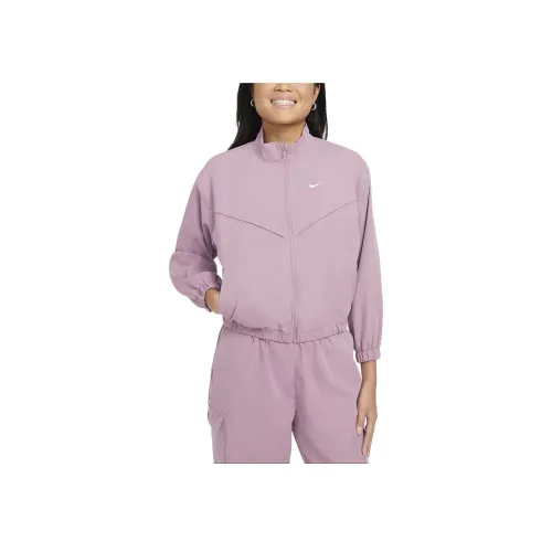 Nike Куртки Пальто Sportswear Красный сливовый Белый Подростки