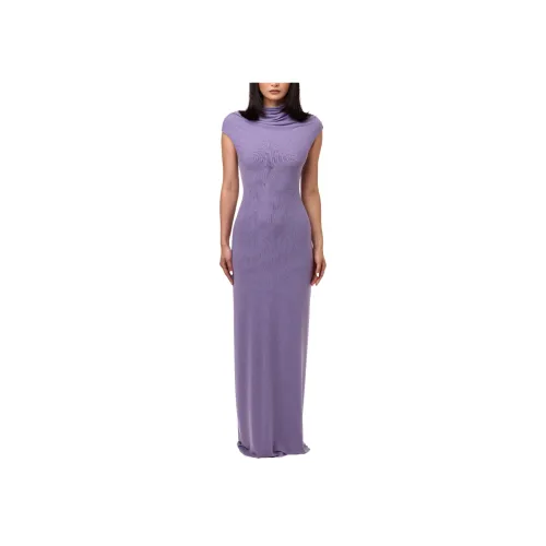 NAKED WARDROBE Драпированный платье с короткими рукавами и макси-длиной Короткий рукав Платье Женское