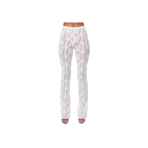 NAKED WARDROBE Белые Женские Повседневные Брюки