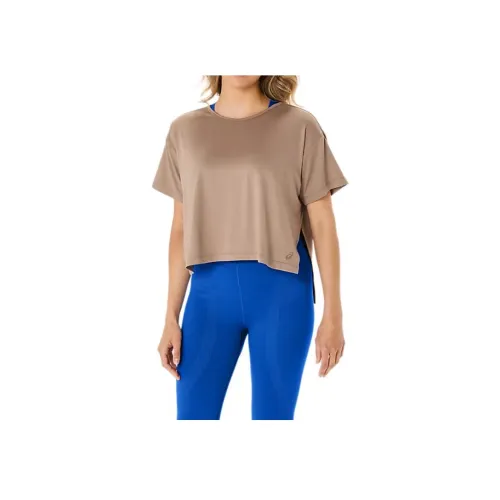 Asics FLEX STRETCH Рукав с оборванным плечом T-рубашка Женская Тауповая