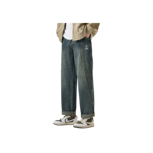 Glona Klio Джинсы Унисекс Ностальгический Синий