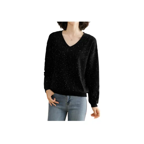 MJ Длинный рукав Пуловер Трикотаж Женский