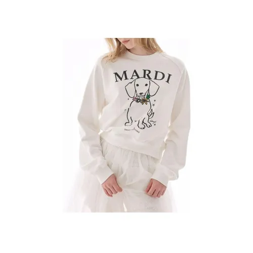 MARDI MERCREDI Wreath Puppy SS25 Толстовка Swing The Ласточкин хвост DDANJI Цветочный дизайн Ожерелье Толстовка Корейский стиль Женские