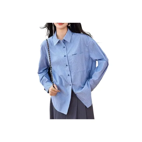 GOSO Blue Women's Shirts GOSO Синие Женские Рубашки