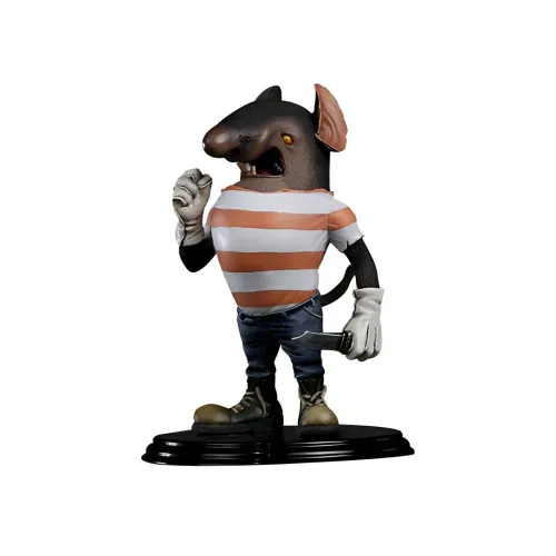 POP MART 1 6 Черный кот CHIEF Кошка едящая мышку модные фигурки 15,5 см