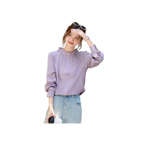 Still quiet Розово-фиолетовые Женские Рубашки