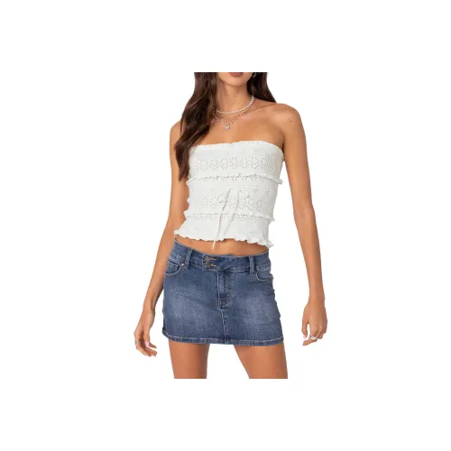 Edikted Cecily Без бретелей KNIT Топ Без бретелей Топ Женские