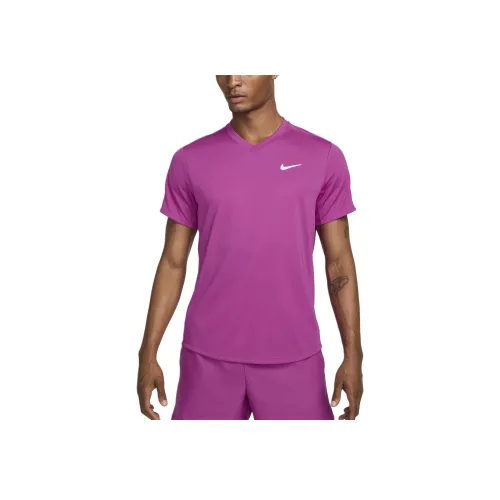 nike Court Victory Dri Fit Теннис Топ Мужской Hot Фуксия Белый