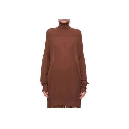 RICK OWENS Темно-красные женские кашемировые свитеры