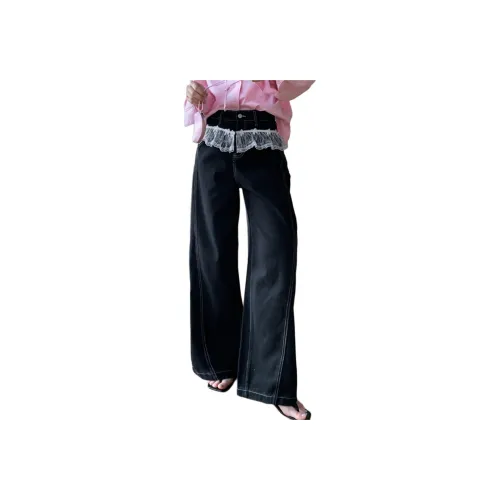 NANING 9 Черные Женские Джинсы