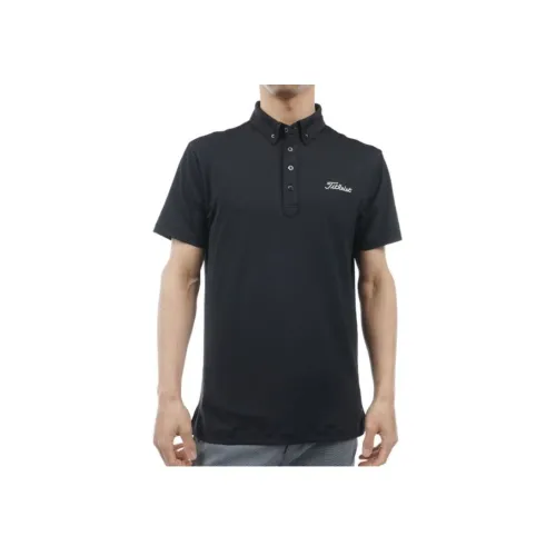 TITLEIST Мужская поло рубашка черного цвета
