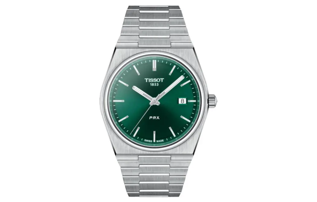 Tissot PRX Швейцарские часы Аналоговый Застежка-бабочка Зеленый кварц ...
