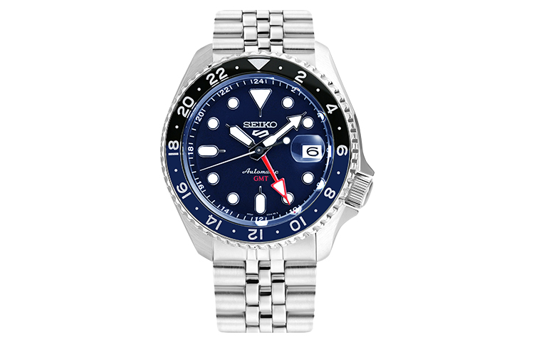 SEIKO 5 NEW SPORT Mechanical Movement Stainless Steel Strap Watch Men's Watches Blue Dial