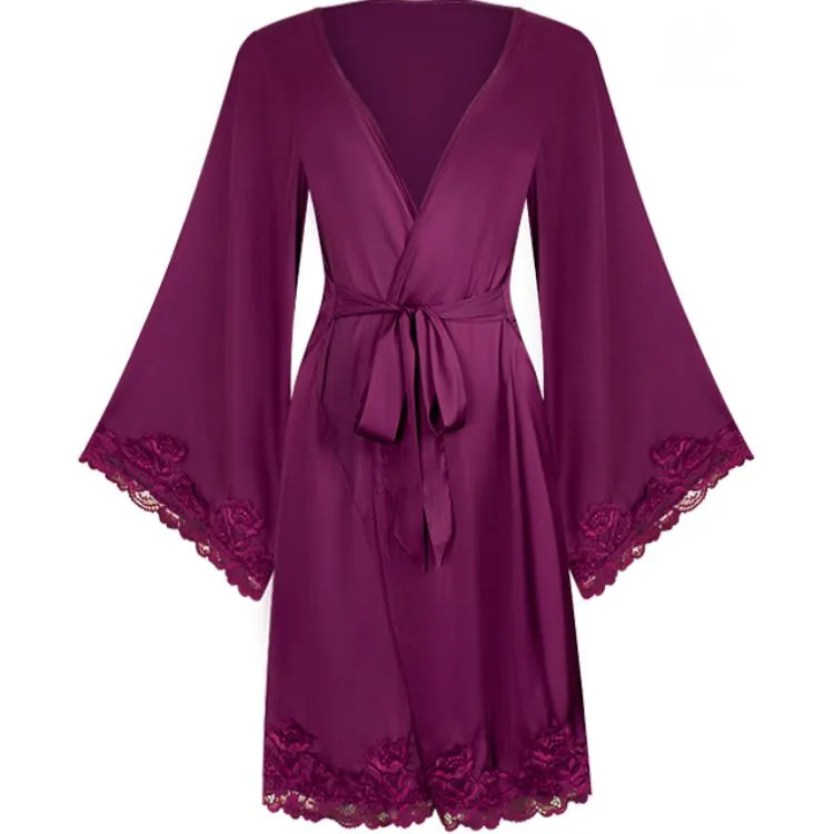Talia Drawstring Robe Ling Touch Purple Все Охлаждение Drawstring Умеренный Однотонный - ДЭВУ ...