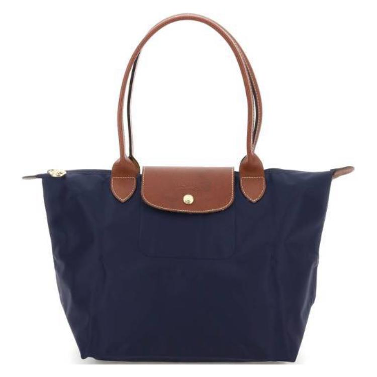 LONGCHAMP Le Pliage Foldover Medium Tote Bag Women's Navy Blue