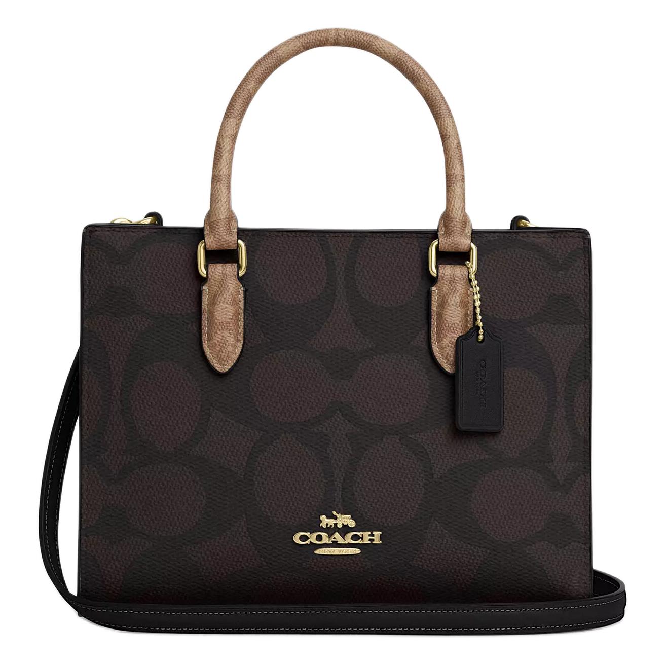 COACH Maggie ПВХ Сумка Средняя Женская Черная — фото 1
