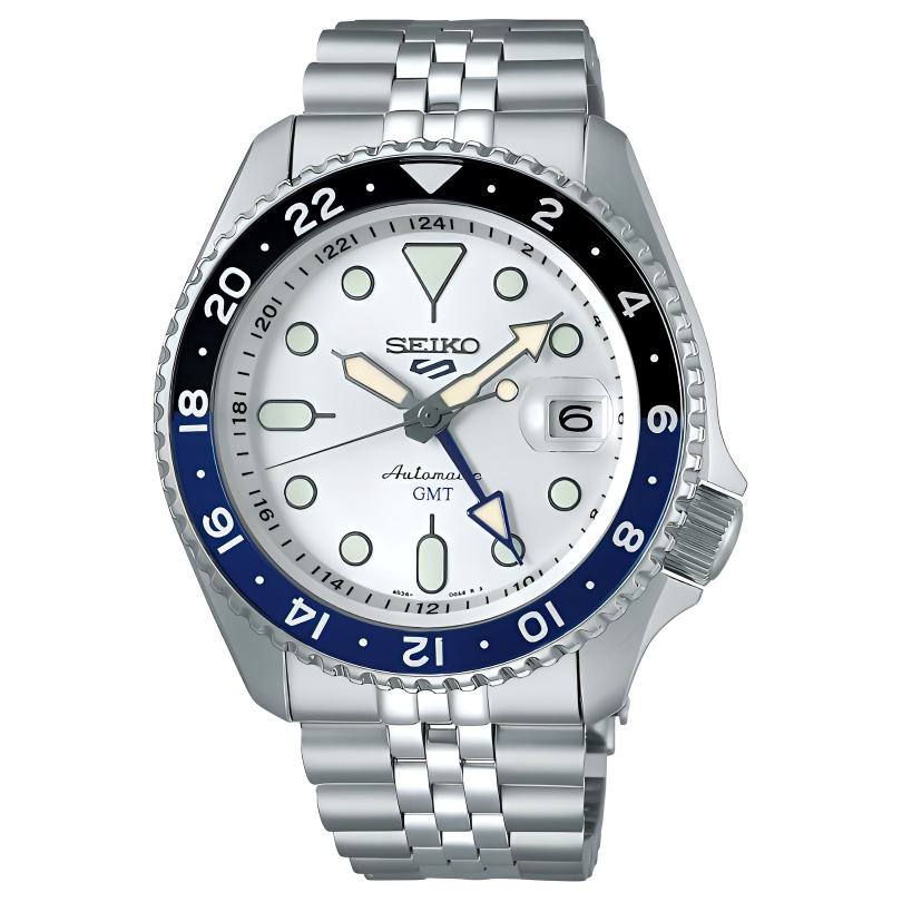 SEIKO 5 Automatic Mechanical Movement Stainless Steel Strap Watch 42.5mm Men's Watches Whi