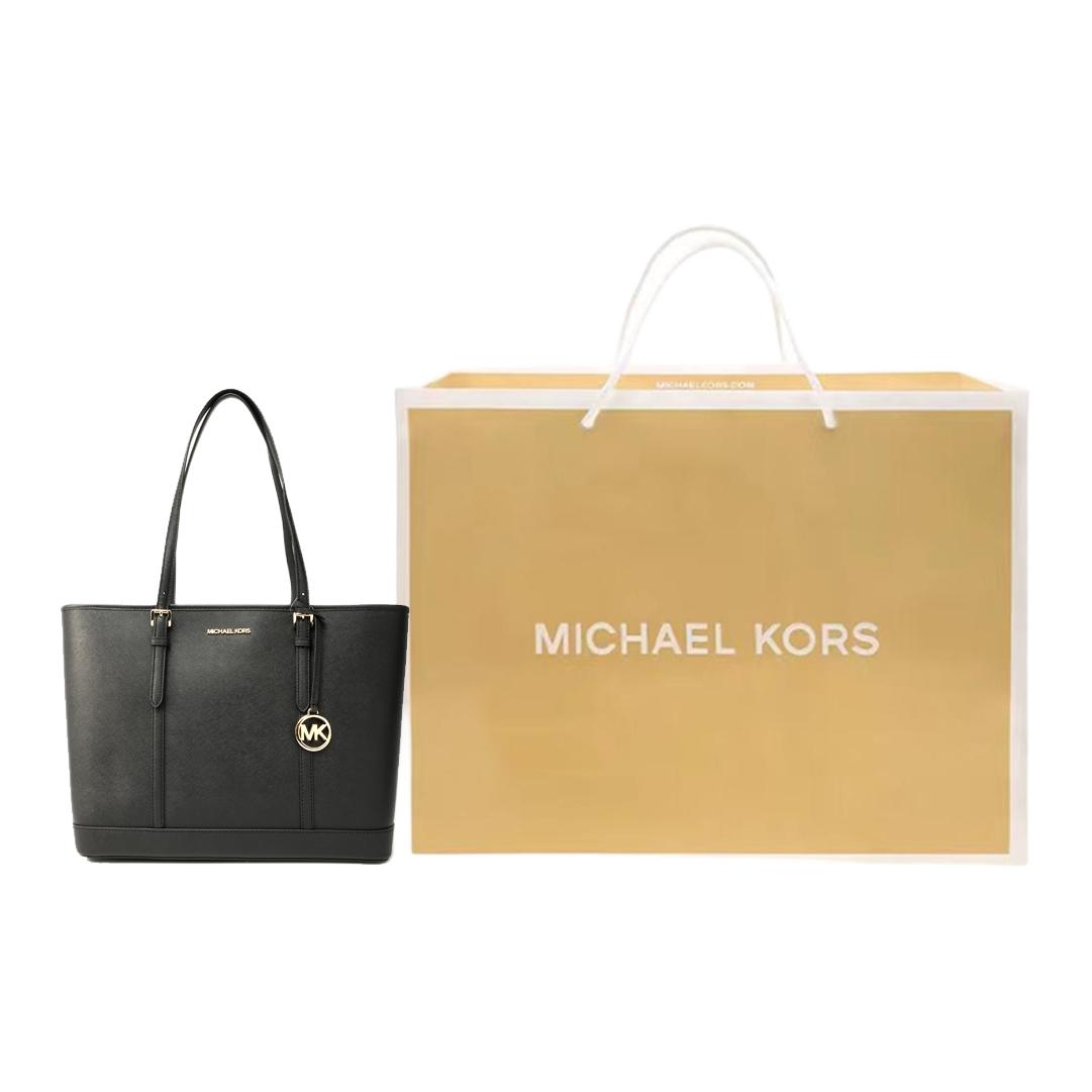 MICHAEL KORS Jet SetJet Set Travel Коровья кожа Тоут Сумка Сумка для покупок Сумка на плечо Большая Женская Черная — фото 1