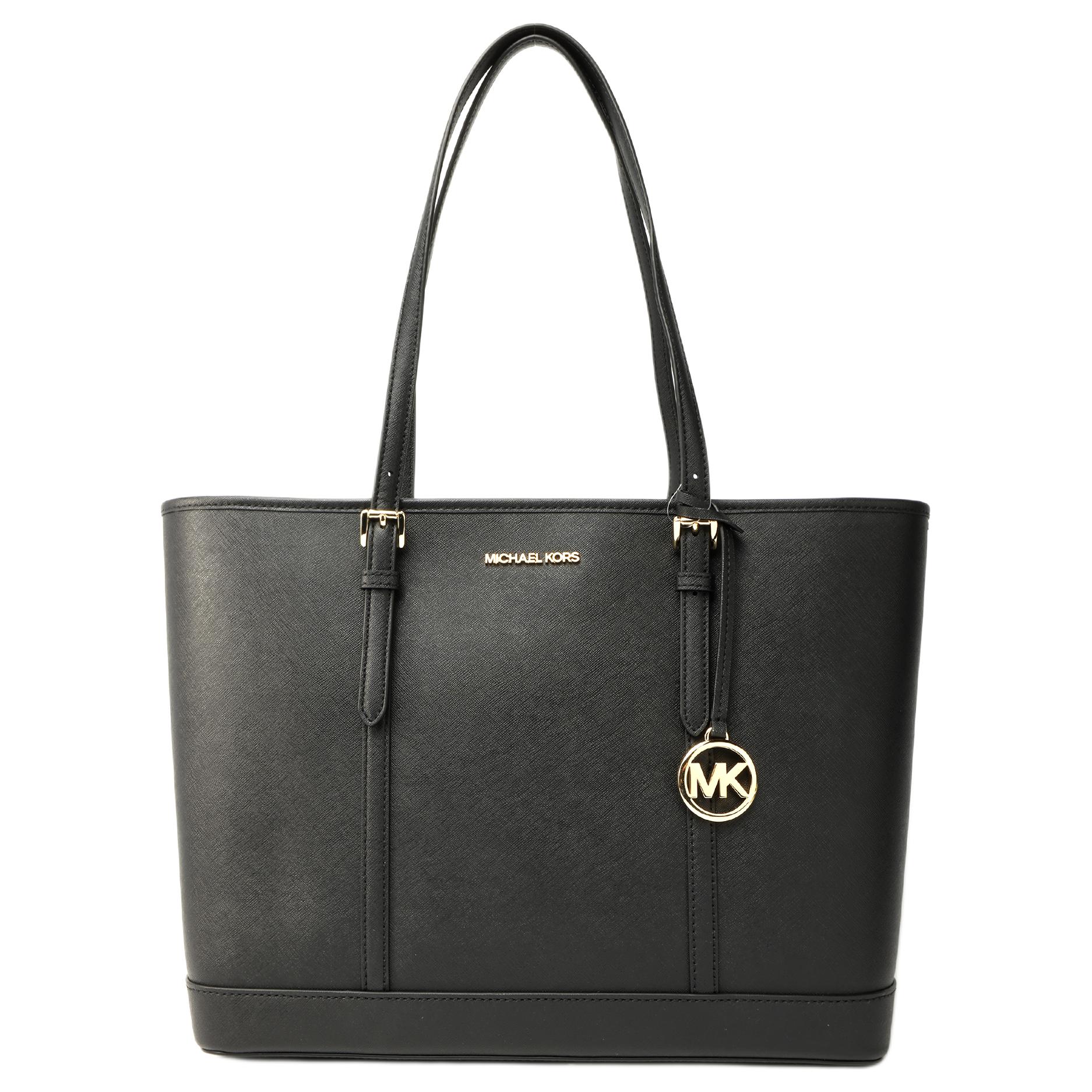 MICHAEL KORS Jet SetJet Set Travel Коровья кожа Тоут Сумка Сумка для покупок Сумка на плечо Большая Женская Черная - 35F0GTVT9L-BLACK