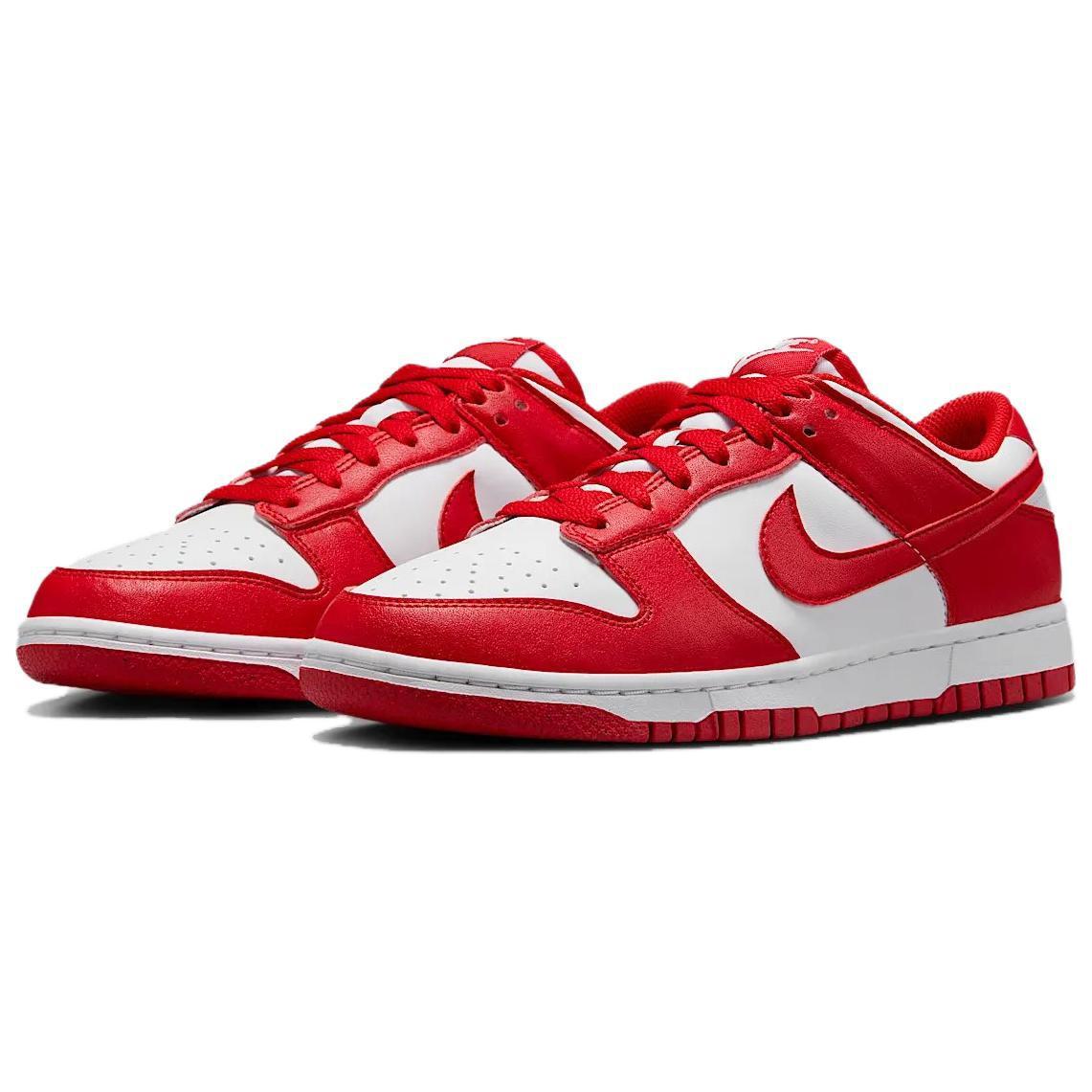 Nike Dunk кожа низкий топ скейтборд обувь женский красный — фото 3