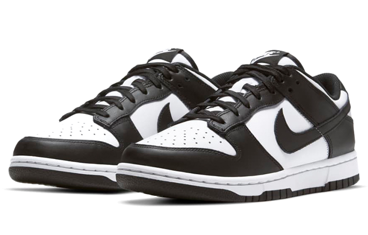 Nike Dunk 'Белый Черный' Панда Коровья кожа Амортизация Устойчивость к истиранию Низкий верх Скейтборд Обувь Женская — фото 3