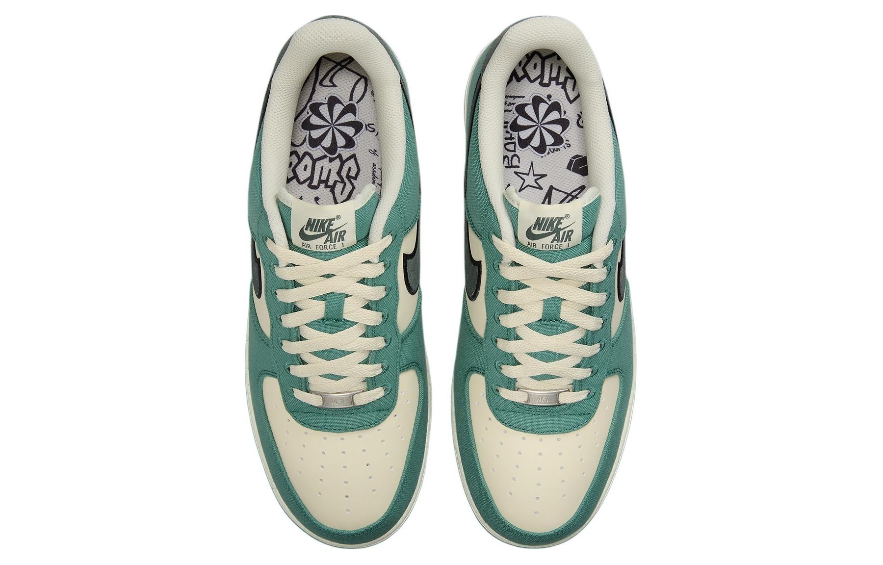 Nike Air Force 1 Low Топ Скейтборд Кроссовки Мужские Зеленые Бежевые — фото 4