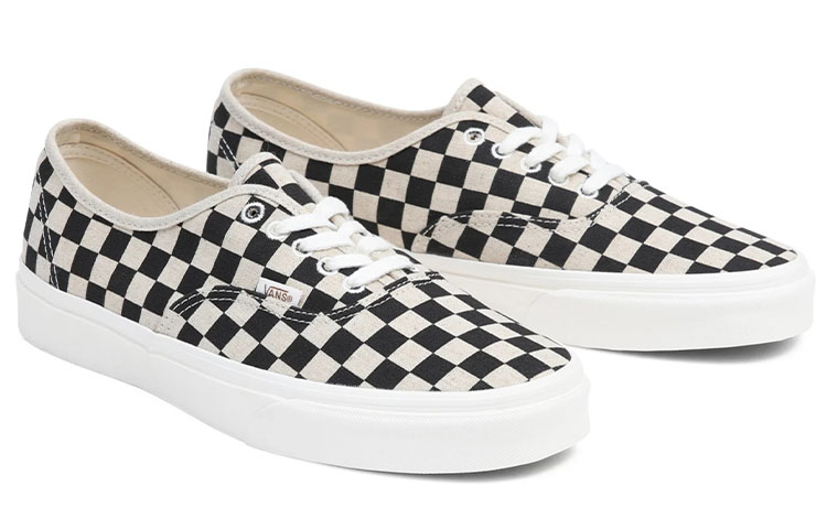 Vans Аутентичный Холст Низкие Кроссовки для скейтбординга Износостойкие и Легкие Унисекс Черно-Белые — фото 3