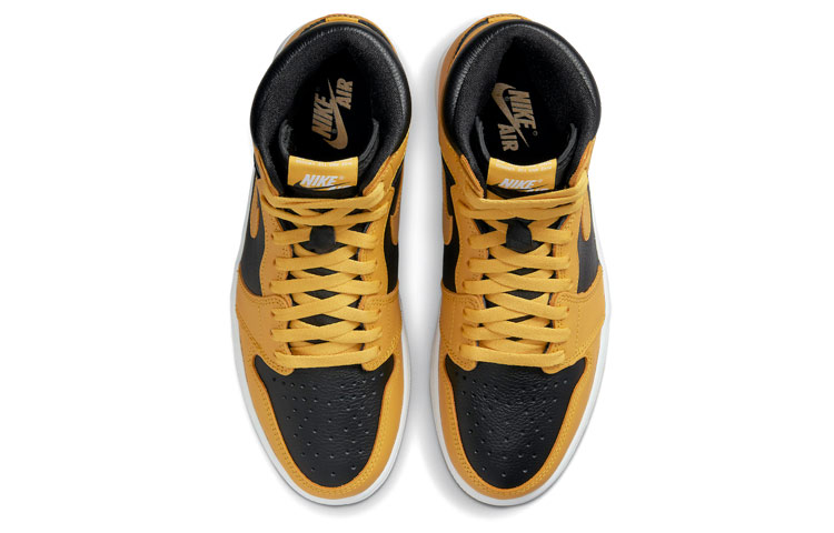 Jordan Air Jordan 1 Retro High OG 'Pollen' High Top Ретро Баскетбольные Кроссовки Унисекс Черный Желтый — фото 4