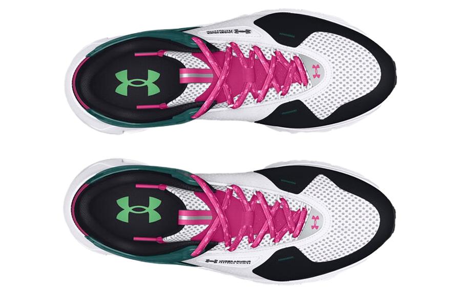 Under Armour SUMMIT TREK Low Беговые кроссовки Мужские Белый Черный Зеленый — фото 4